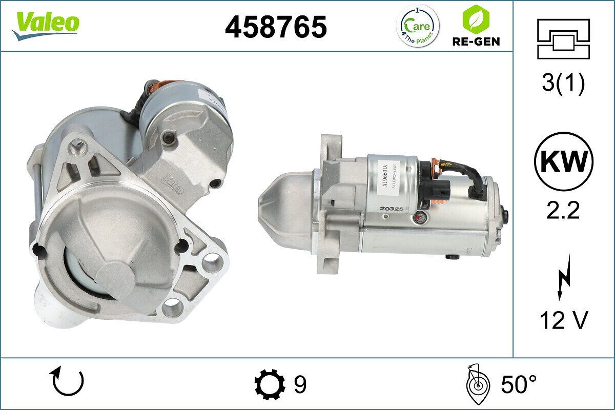 Starter 12 V 2,2 kW VALEO 458765