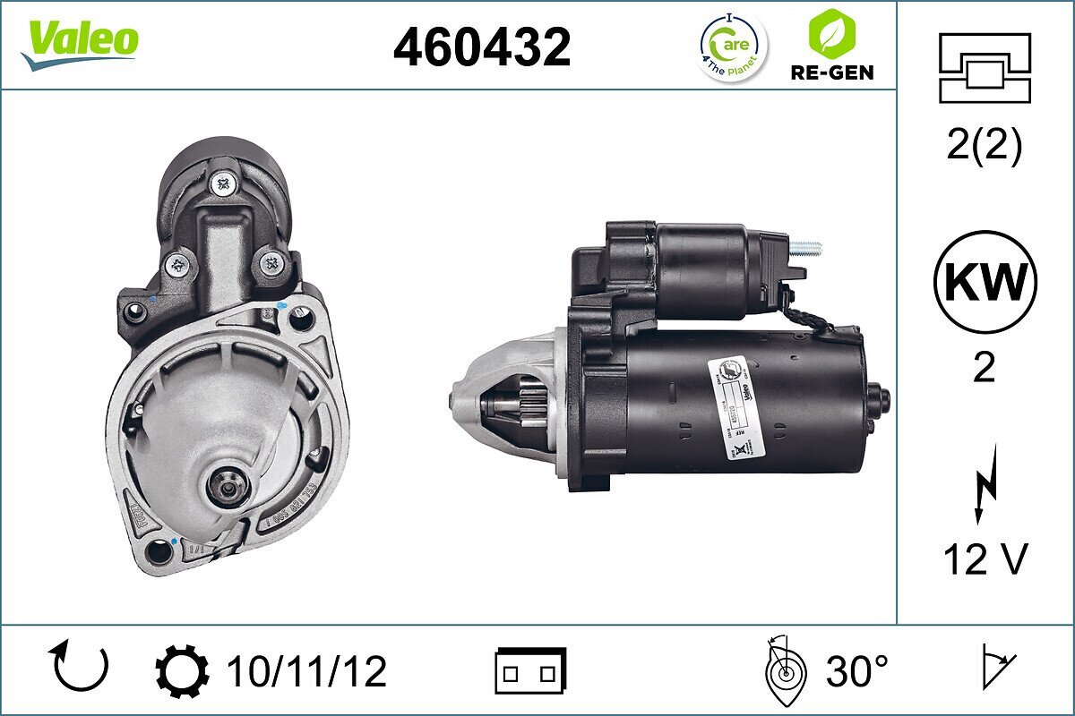 Starter 12 V 2 kW VALEO 460432