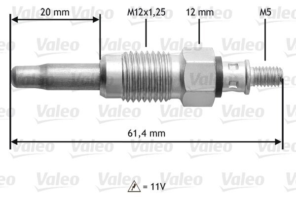 Glühkerze 11 V VALEO 345108