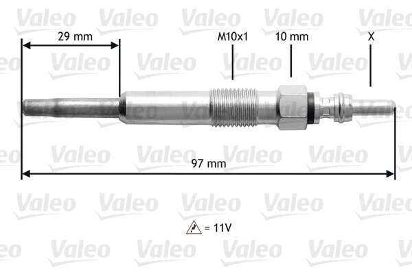 Glühkerze 11 V VALEO 345130