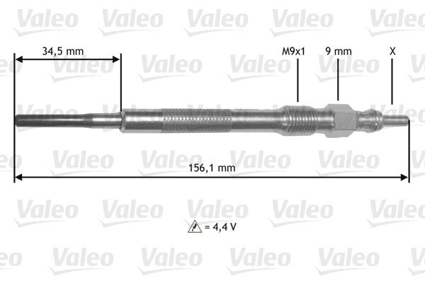 Glühkerze 4,4 V VALEO 345219