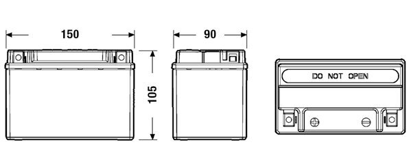 Starterbatterie 12 V 9 Ah EXIDE EK091