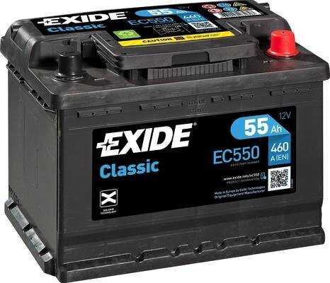 Starterbatterie 12 V 55 Ah EXIDE EC550