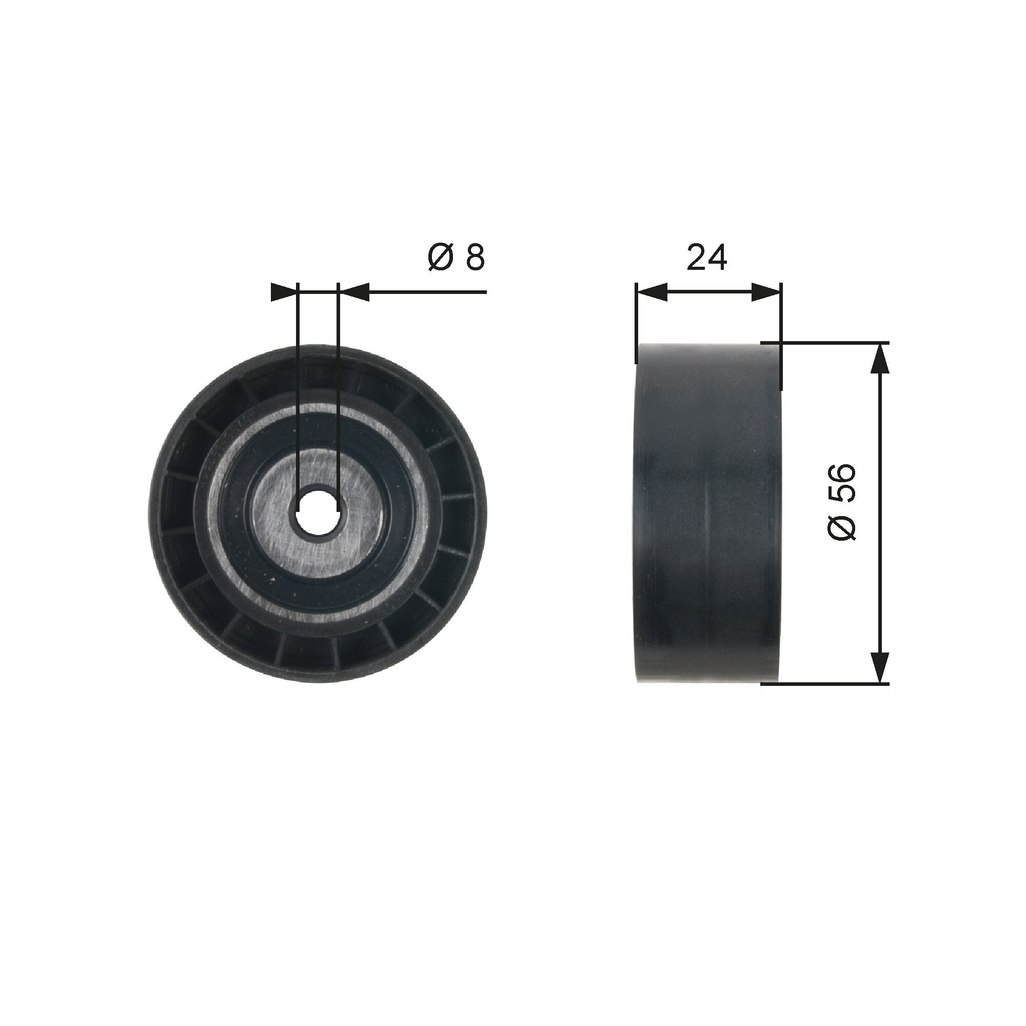 Umlenk-/Führungsrolle, Keilrippenriemen GATES T36362