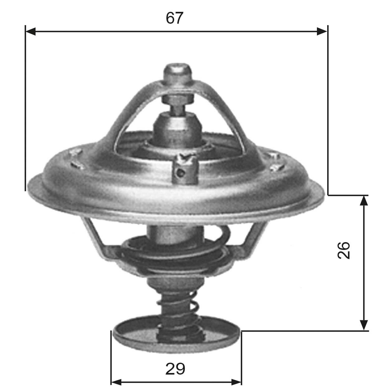 Thermostat, Kühlmittel GATES TH09180G1