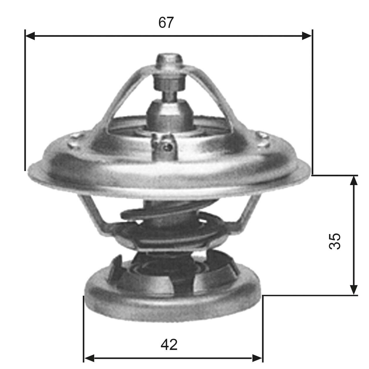 Thermostat, Kühlmittel GATES TH12680G1