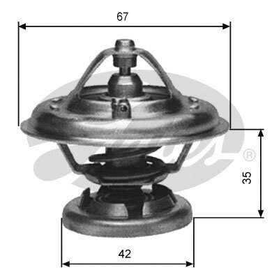 Thermostat, Kühlmittel GATES TH12685G1