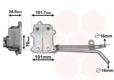 Ölkühler, Motoröl VAN WEZEL 03013702