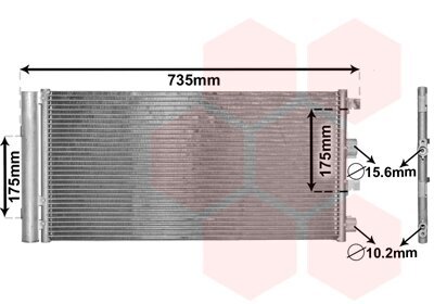 Kondensator, Klimaanlage VAN WEZEL 15005004