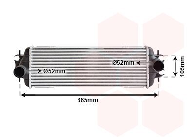 Ladeluftkühler VAN WEZEL 43004328