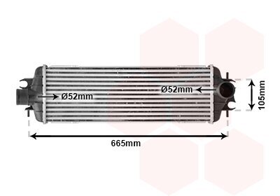 Ladeluftkühler VAN WEZEL 43004358