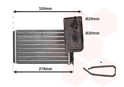 Wärmetauscher, Innenraumheizung VAN WEZEL 43006099