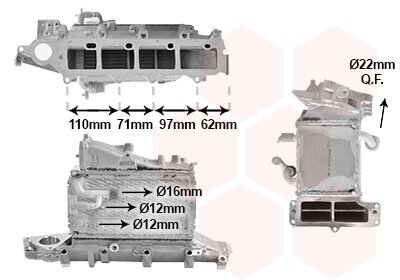 Ladeluftkühler VAN WEZEL 58014712