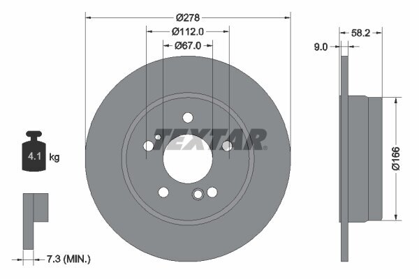 Bremsscheibe TEXTAR 92058000