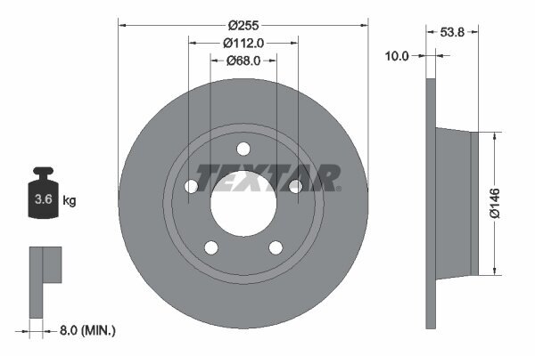 Bremsscheibe TEXTAR 92104103