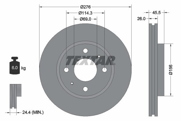 Bremsscheibe TEXTAR 92148703