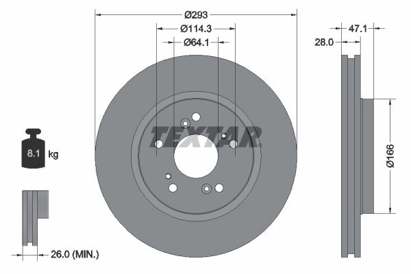 Bremsscheibe TEXTAR 92184803