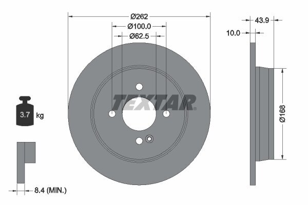 Bremsscheibe TEXTAR 92242203