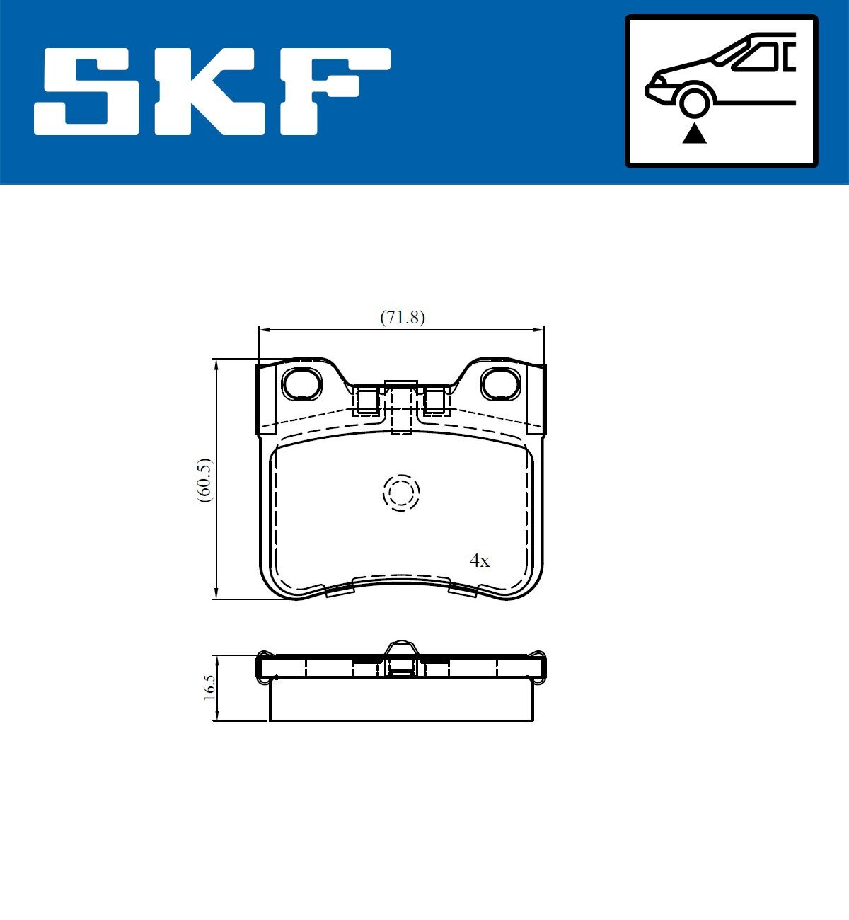 Bremsbelagsatz, Scheibenbremse SKF VKBP 81013