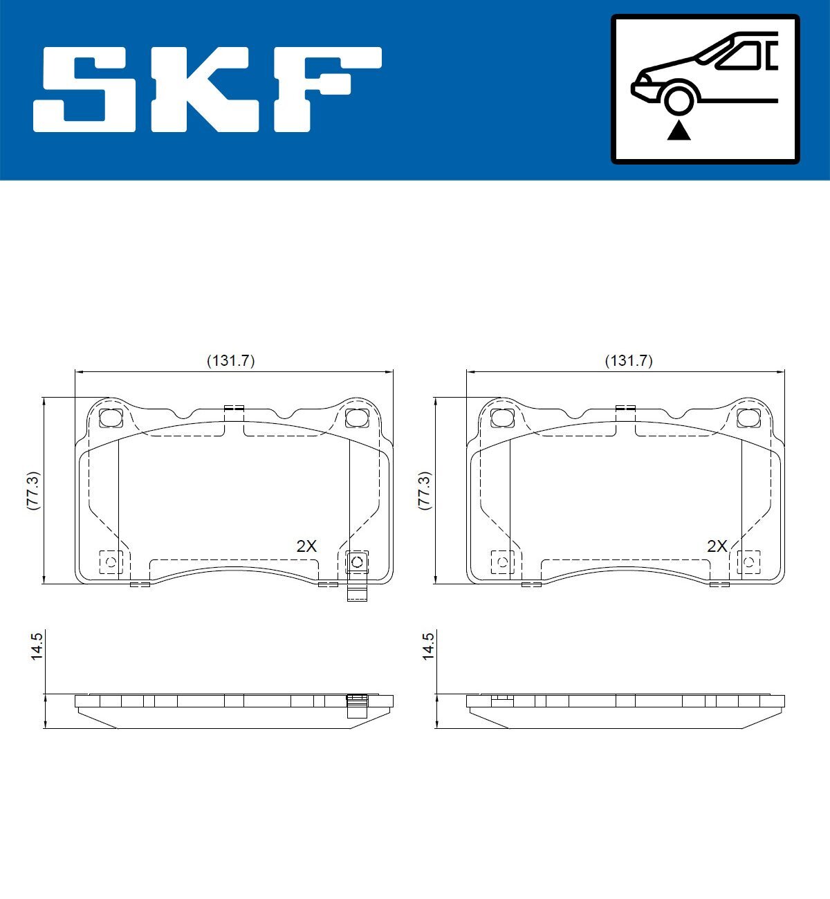 Bremsbelagsatz, Scheibenbremse SKF VKBP 81023 A