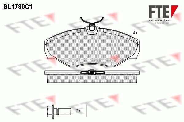 Bremsbelagsatz, Scheibenbremse FTE 9010350