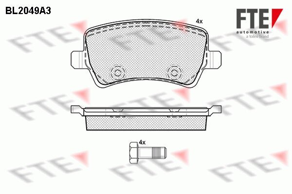 Bremsbelagsatz, Scheibenbremse FTE 9010635