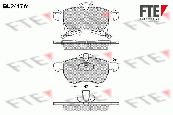 Bremsbelagsatz, Scheibenbremse FTE 9010724