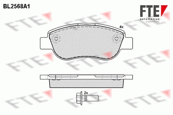 Bremsbelagsatz, Scheibenbremse FTE 9010820