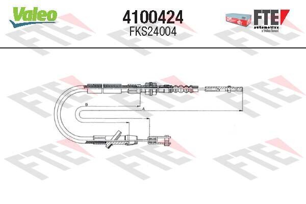 Seilzug, Kupplungsbetätigung FTE 4100424 Bild Seilzug, Kupplungsbetätigung FTE 4100424