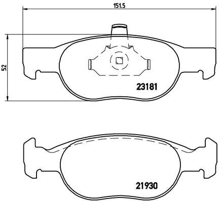 Bremsbelagsatz, Scheibenbremse BREMBO P 23 125