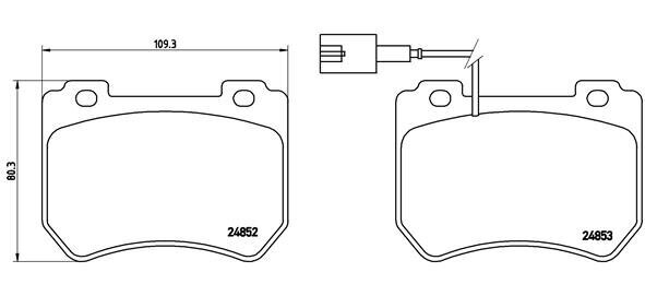 Bremsbelagsatz, Scheibenbremse BREMBO P 23 129