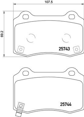 Bremsbelagsatz, Scheibenbremse BREMBO P 30 074