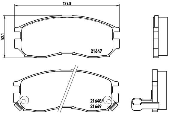 Bremsbelagsatz, Scheibenbremse BREMBO P 54 014