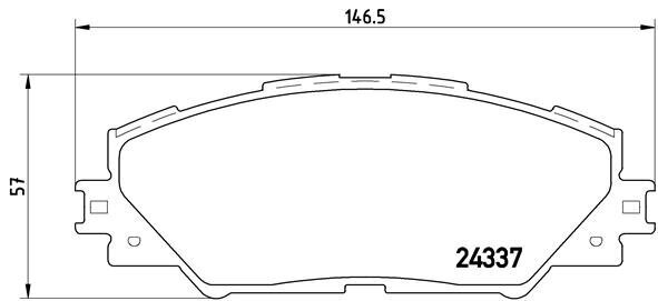 Bremsbelagsatz, Scheibenbremse BREMBO P 83 071X