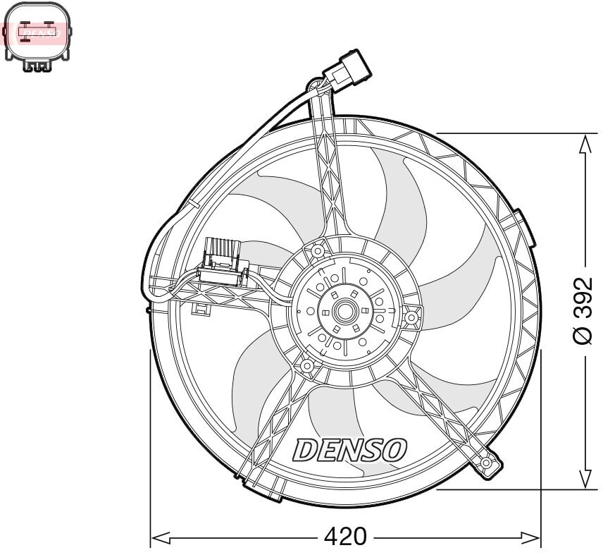 Lüfter, Motorkühlung 12 V DENSO DER05009