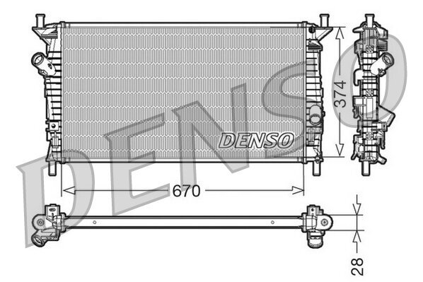 Kühler, Motorkühlung DENSO DRM10074