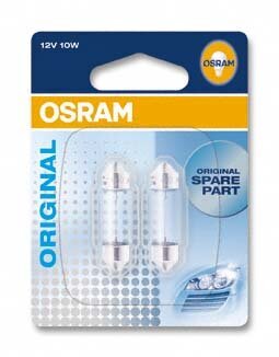 Glühlampe, Innenraumleuchte 12 V 10 W Sockelglühlampe ams-OSRAM 6411-02B