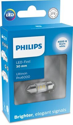 Glühlampe, Innenraumleuchte 12 V 1 W LED PHILIPS 11860WU60X1