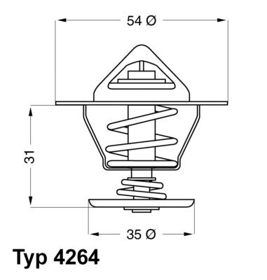 Thermostat, Kühlmittel BorgWarner (Wahler) 4264.87D