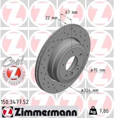 Bremsscheibe ZIMMERMANN 150.3477.52