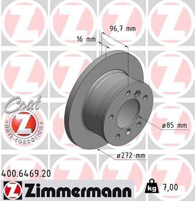 Bremsscheibe ZIMMERMANN 400.6469.20