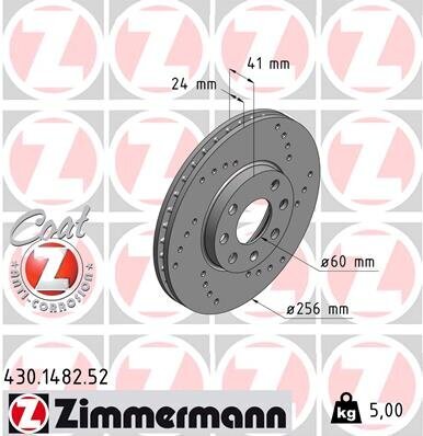 Bremsscheibe ZIMMERMANN 430.1482.52