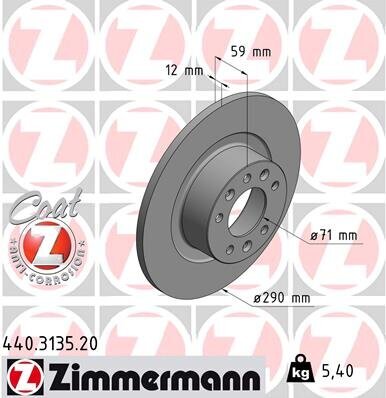 Bremsscheibe ZIMMERMANN 440.3135.20