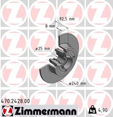 Bremsscheibe ZIMMERMANN 470.2428.00