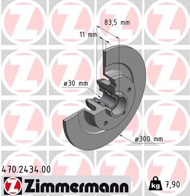 Bremsscheibe ZIMMERMANN 470.2434.00