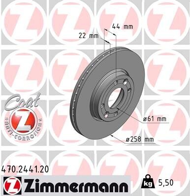 Bremsscheibe ZIMMERMANN 470.2441.20