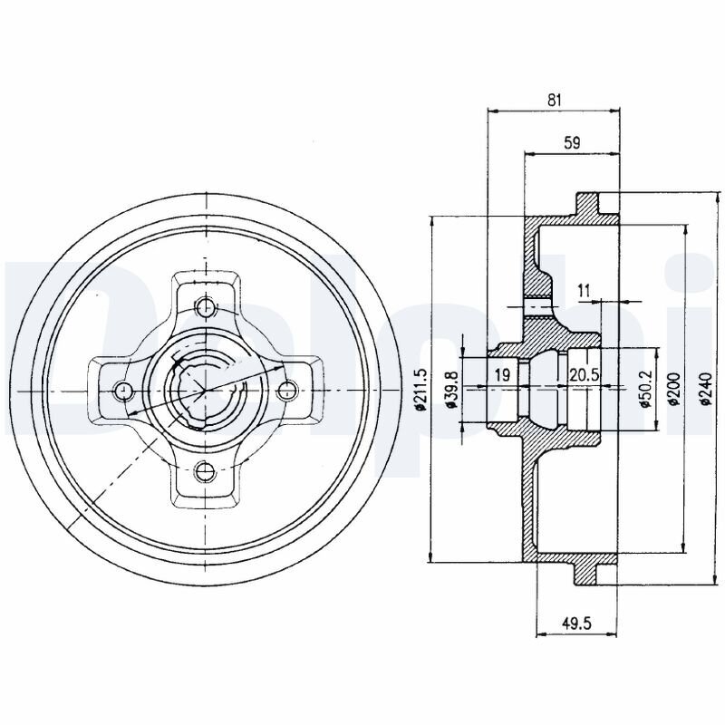 Bremstrommel DELPHI BF310