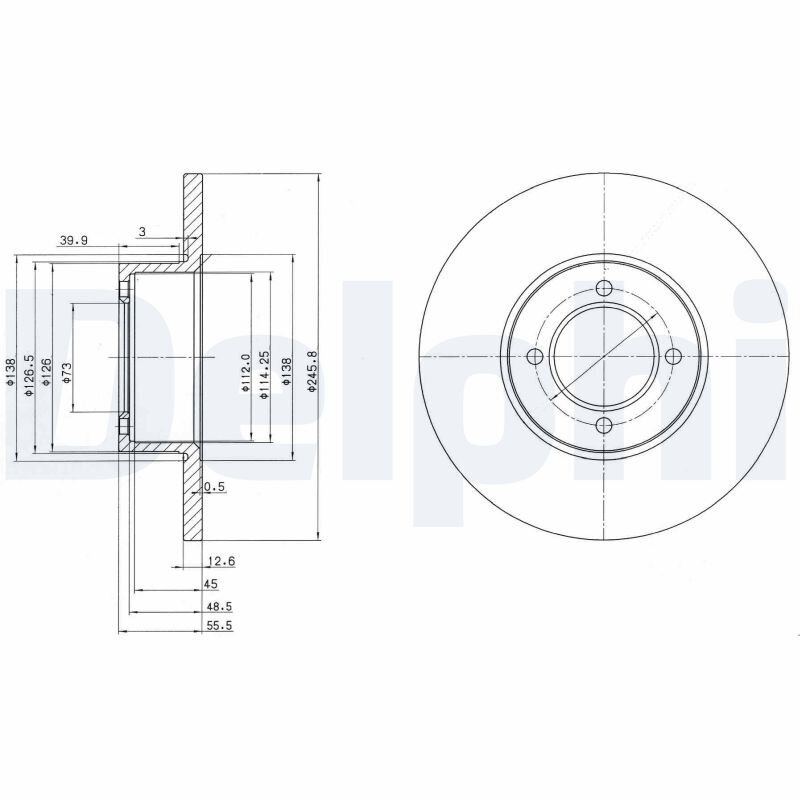 Bremsscheibe DELPHI BG2069