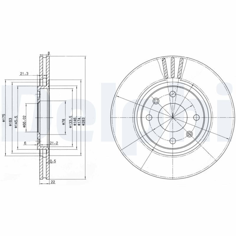 Bremsscheibe DELPHI BG2690