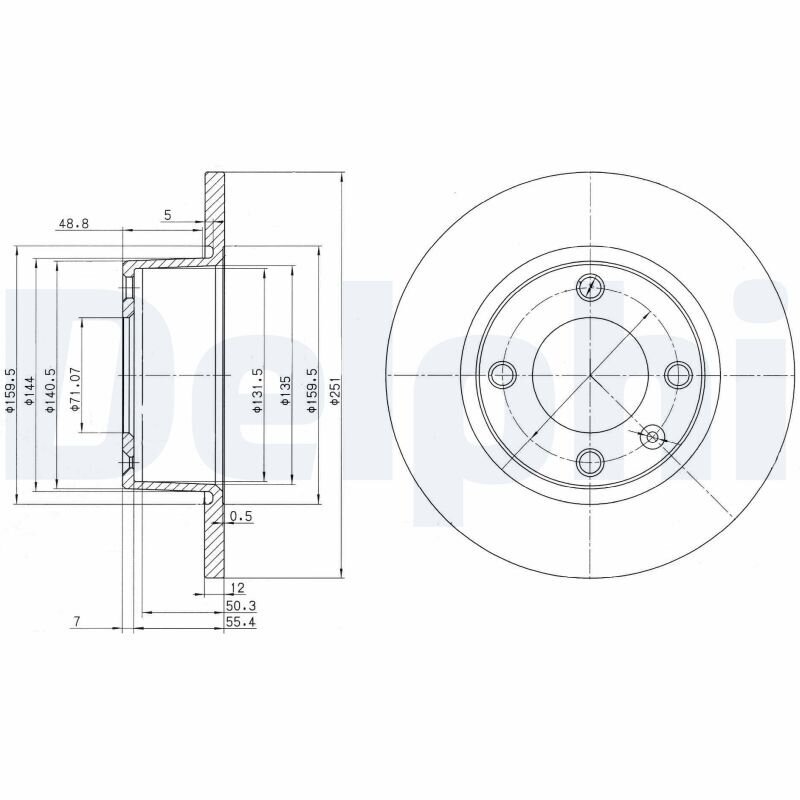 Bremsscheibe DELPHI BG3367